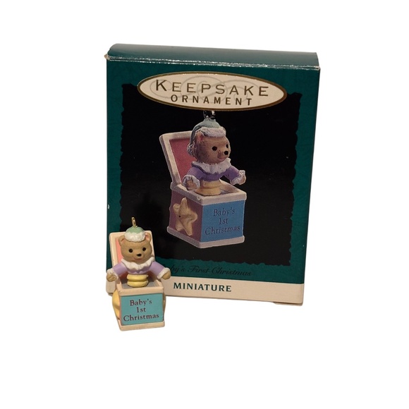 1993 Hallmark Keepsake Ornament Miniature Baby’s First Christmas - Picture 1 of 5
